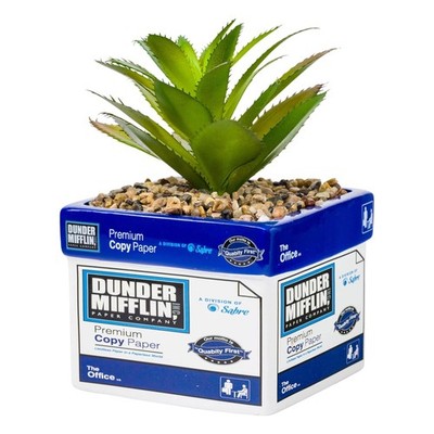 Der Büro Dunder Mifflin Papierbox Keramiktopf Mit Künstlicher Sukkulente