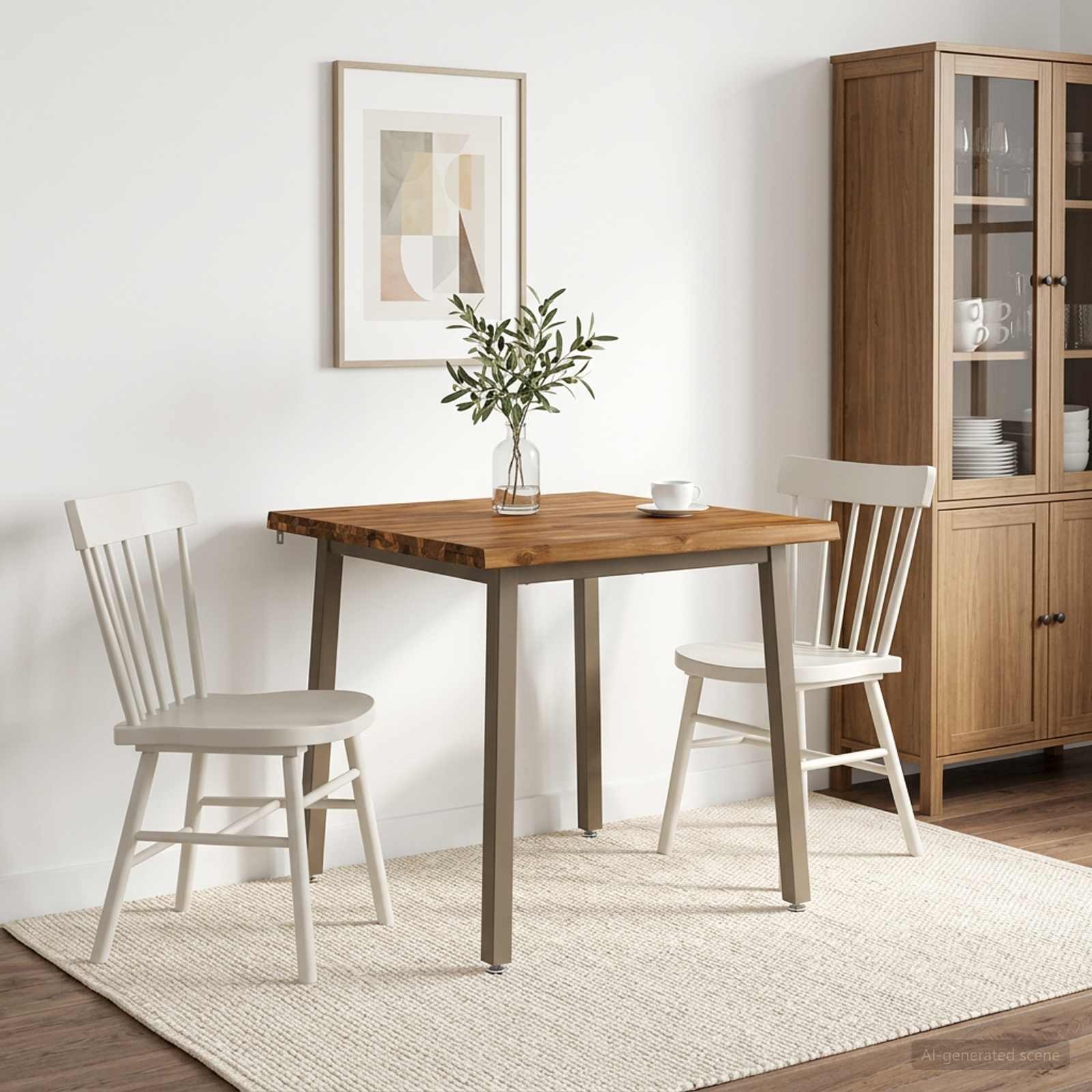 Tavolo da pranzo Regolabile Legno di Acacia Massello Moderno interno vidaXL foto 2