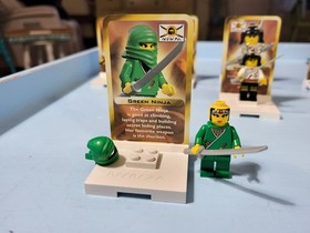LEGO 3344 3345 3346, complete set of 7 Ninja mini heroes figures/cards/bases EUC