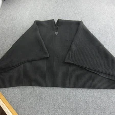 Design House Stockholm Pleece Poncho Womens One Size Black Rib Knit Cape MoMA