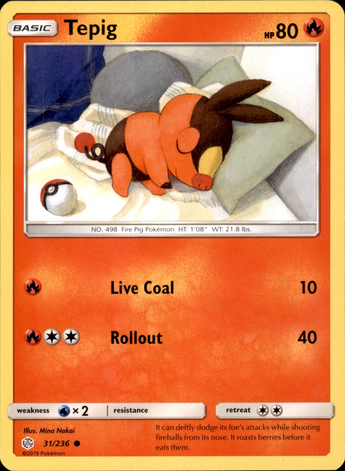 Tepig 31/236 - Pokemon SM - Cosmic Eclipse - LP