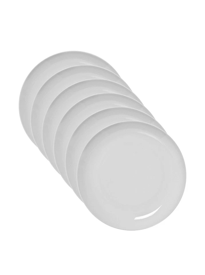 Royal Coupe 10.75" Dinner Plate, Set of 6, White - Image 3 of 3