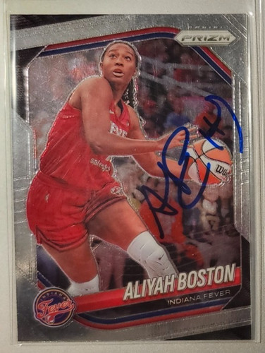 2025 Panini Prizm WNBA #75 Aliyah Boston SIGNED AUTOGRAPHED Indiana Fever