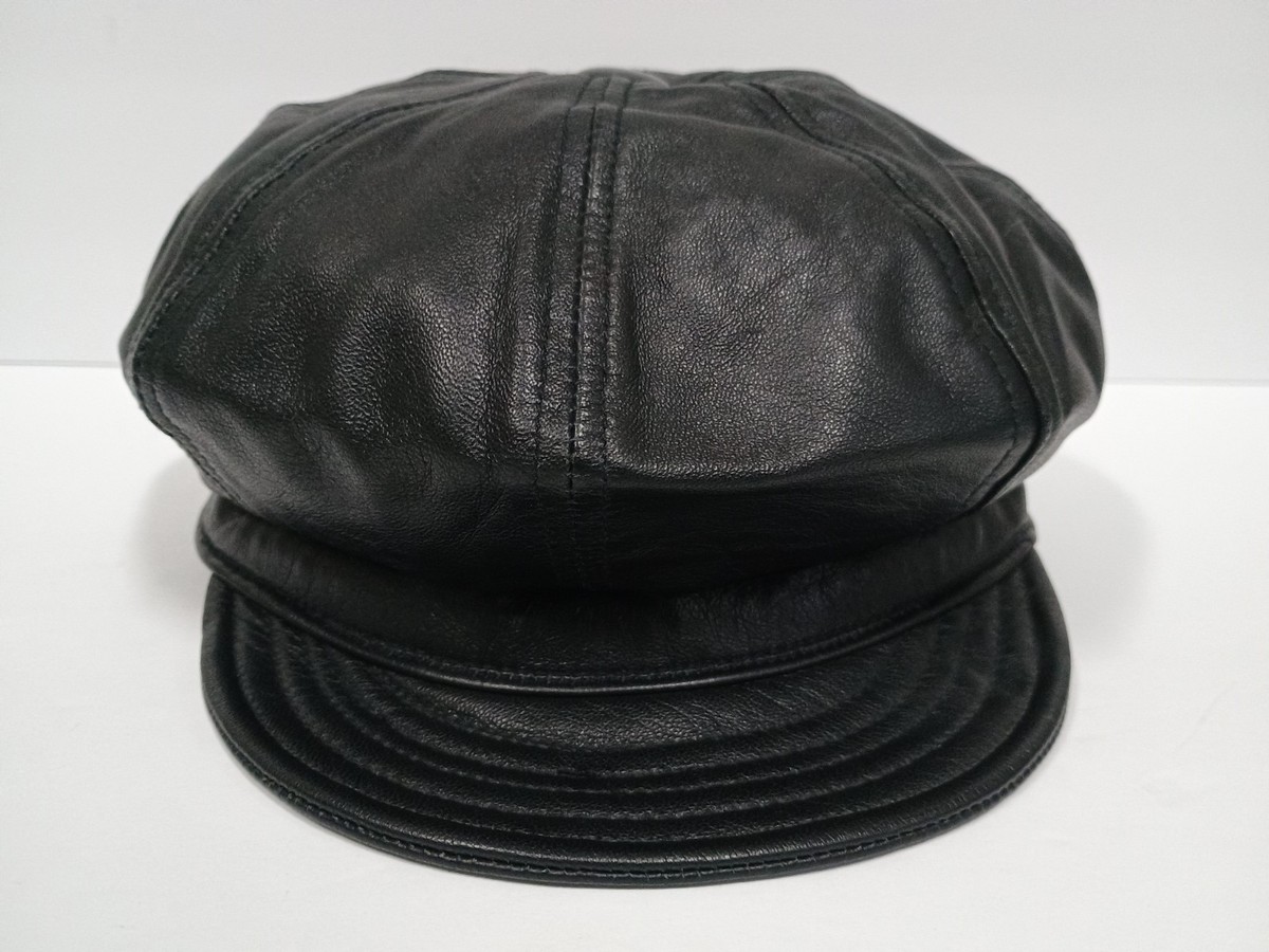 NEW YORK HAT NewBoy Leather【羊革】Lsize New York Hat Co. Cap Lambskin Leather Spitfire Made in USA Style