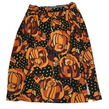 Vintage 70  s Handmade Floral Midi Skirt Size 6 Retro Hippie Boho