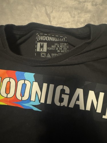 T-shirt Hoonigan HRD20 Censor Bar maglietta nera taglia media - Foto 4 di 5