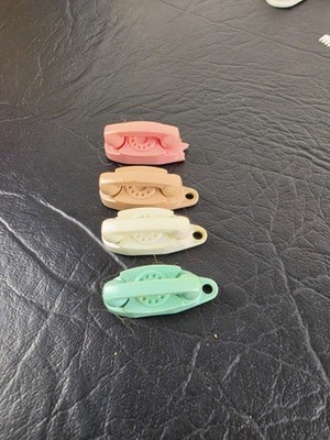 Vintage The Princess Phone Keychains - Set of Four Different Colors - No Chain