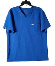 FIGS Technical Collection Royal Blue Scrub Top V Neck Unisex Adult Size L