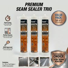 Lord Fusor 800dtm Neutral Direct-to-metal Seam Adhesive Sealer 10 Oz Set Of 3