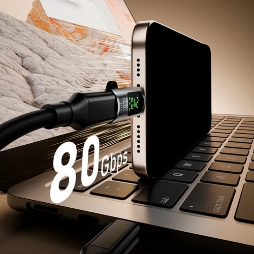 High Performance USB C Adapter 240W with Smart LED Display Pack of Two