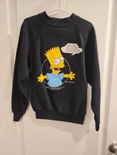 Childrens Vintage 90s Bart Simpson SSI Sweatshirt. Size M.
