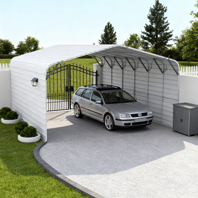 #ad #ad 20x30FT Metal Carport Heavy Duty Galvanized Steel Car Shelter Garage w Sidewall $4468.00