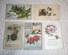 Lot of 10~ Antique Vintage CHRISTMAS  POSTCARDS