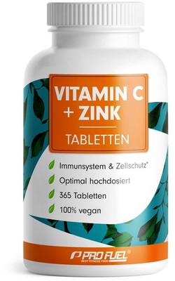 Vitamin C + Zink (365 Tabs) - optimal hochdosiert: 500 mg 274 g (1er Pack) 