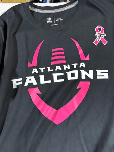Atlanta Falcons Nike Shirt Breast Cancer Awareness Black NFL Football Men's XL - Picture 2 of 7