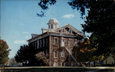 Taus Jones Hall Ottawa Kansas vintage postcard s557