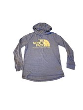 North Face Blue Long Sleeves Hoodie Shirt Youth Large