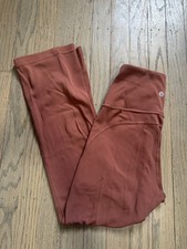 Lululemon Groove Super-High-Rise Flared Pant Nulu Red Terracotta Size 2 cropped