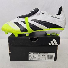 Adidas Predator League FT FG/MG Soccer Cleats JI1111 White Yellow Men Size 6.5