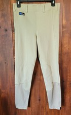 Youth Large Beige Irideon Riding Pants Made in USA Equestrian Utility Sporty
