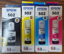 Genuine Epson 502 Ink 4 Single Pack Bottles for ET-2700 ET-2750 ET-3700 ET-3750