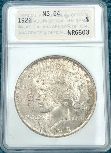 1922 Peace Dollar ANA First Generation  MS64