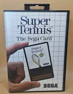 Super Tennis Game SMS Sega Master System 1986 Case Card Sleeve and Manual Tested