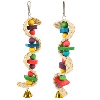 2 Pcs Nymphensittich-Spielzeug HäNgendes Vogelspielzeug Kauspielzeug
