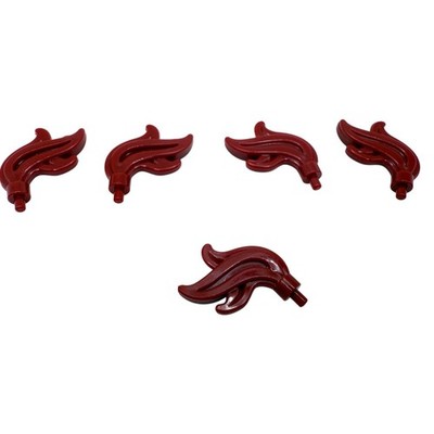 LEGO  5x Feder Deko New Dark Red Helmaufsatz für Ritter 28661 Zierde Fantasy