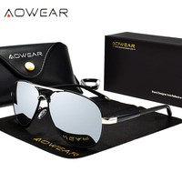 AOWEAR Polarized Sunglasses UV400 Men Mirror Driving Sun Glasses HD Outdoor UK