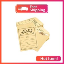200Pcs Seed Envelopes, Seed Envelope Resealable Small Packets Brown Paper Seeds