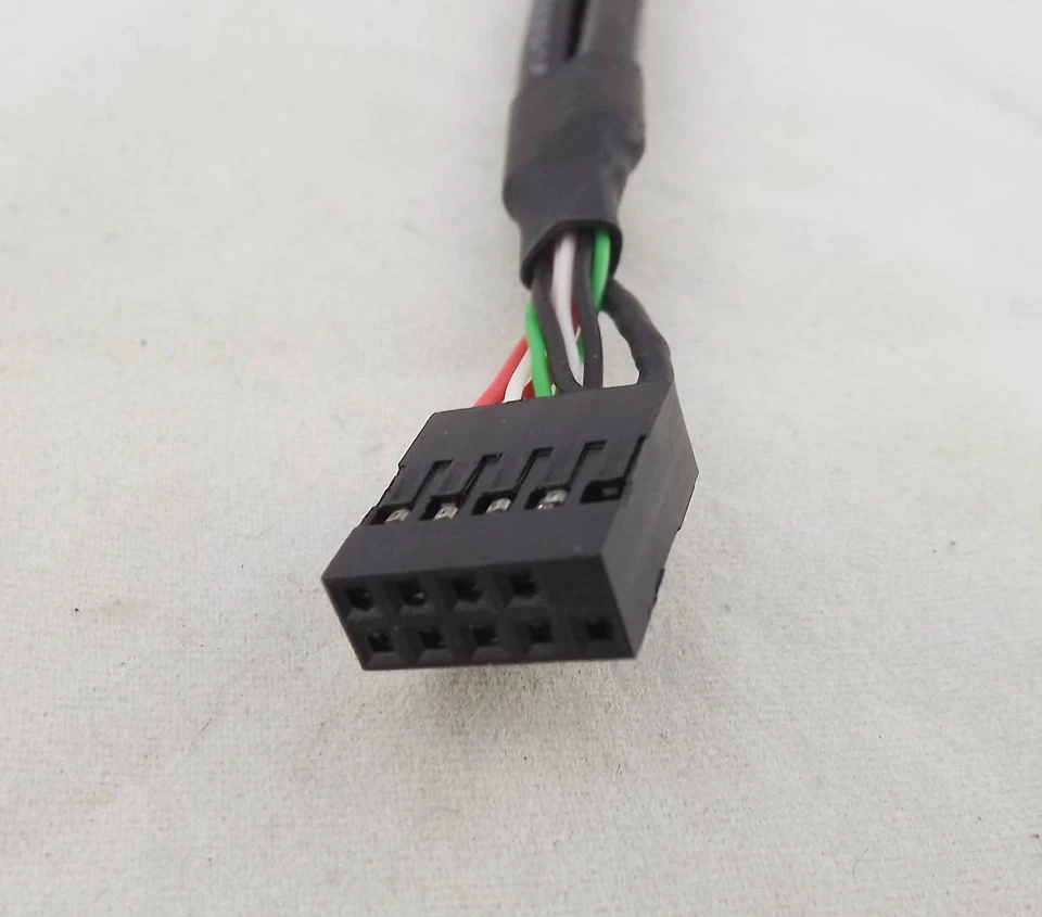 1x 1.5ft Dual USB 2.0 A Female Panel Mount To Motherboard 10P 0.1" Header Cable - Image 4 of 4