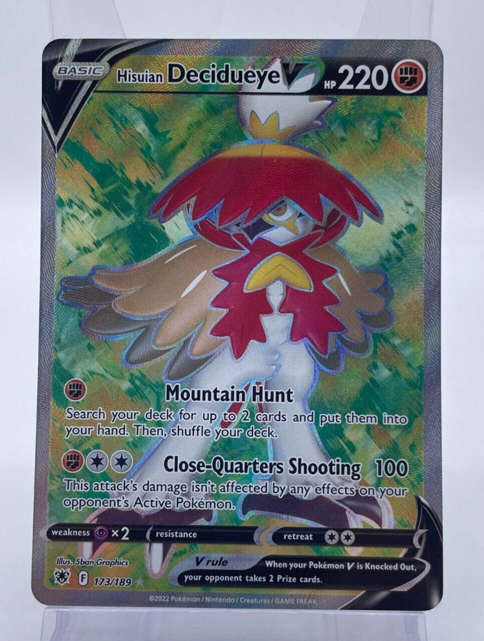 Pokémon TCG Hisuian Decidueye V Sword & Shield - Astral Radiance 173/189 MINT!
