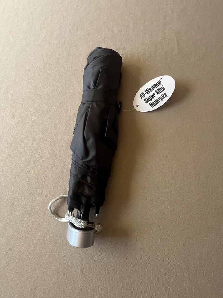 Easy-Dry Black All-Weather Mini Umbrella, Easy To Open & Close, New With Tags! - Image 2 of 4