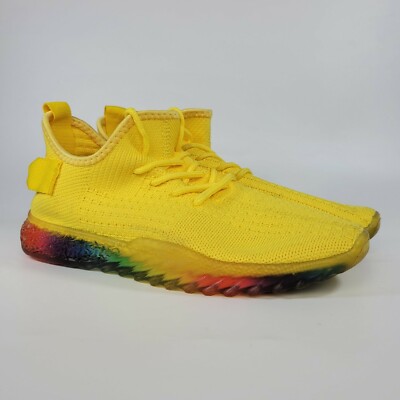  La Sheelah Womens Sneakers Shoes Yellow Rainbow Sole Size 10
