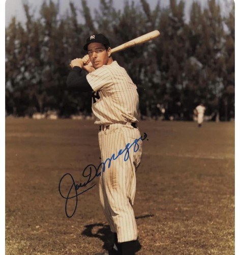 Joe DiMaggio signiertes RP Farbe 8X10 Foto New York Yankees