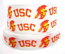 Southern California Trojans 7/8" Grosgrain Ribbon YOUR CHOICE 5 or 10 Yard USC