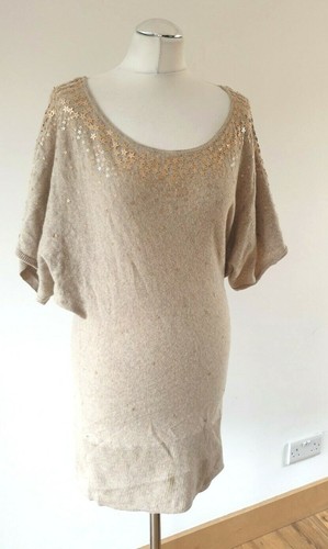 MONSOON Beige Stars Knit Short Sleeve 
