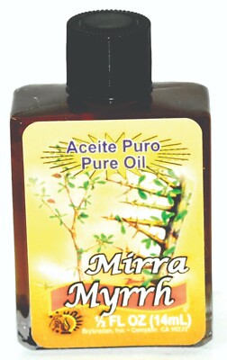 BRYBRADAN MYRRH PURE OIL - MIRRA ACEITE PURO 1/2OZ 1 3 6 12 PCS