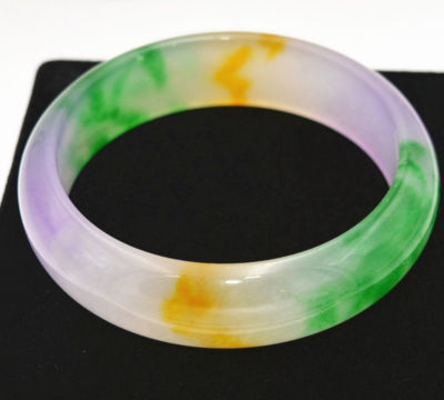 Green Natural Jade Bangle Bracelet For Women - Good Luck Gift In Gift Box ( 60-62mm) Jade Bracelet - Foto 11