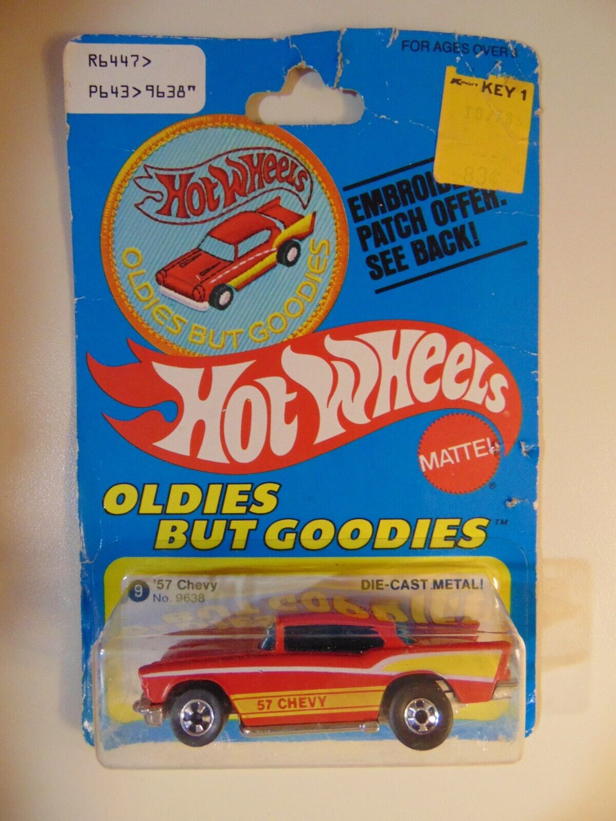 1978 Hot Wheels Oldies But Goodies 57 Chevy in Red, Hong Kong, Blister Pack 