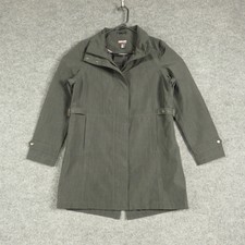 Kirkland Coat Womens Medium Grey Long Sleeve Zip Up W Pockets Lightweight