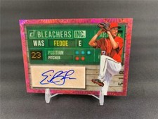 2019 PANINI DONRUSS BASEBALL ERICK FEEDE PINK FIREWORKS BLEACHERS INC AUTO SP