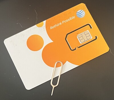 NEW AT&T 5G TRIPLE SIM CARD 3IN1 NANO 4FF 4G 5G LTE GSM READY TO ACTIVATE & TOOL