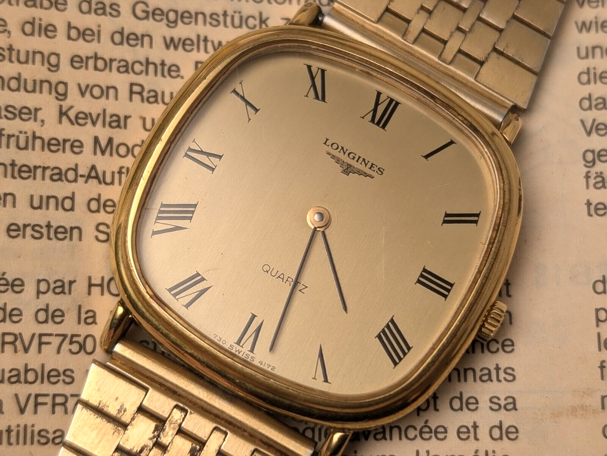 Longines Cal.L730.2 Romen Dial Gold Quartz Men