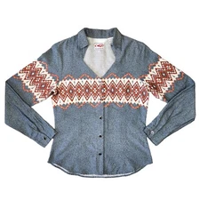 Vtg Roper Shirt Womens S Pearl Snap Buttons Western Aztec Cowgirl Southwestern