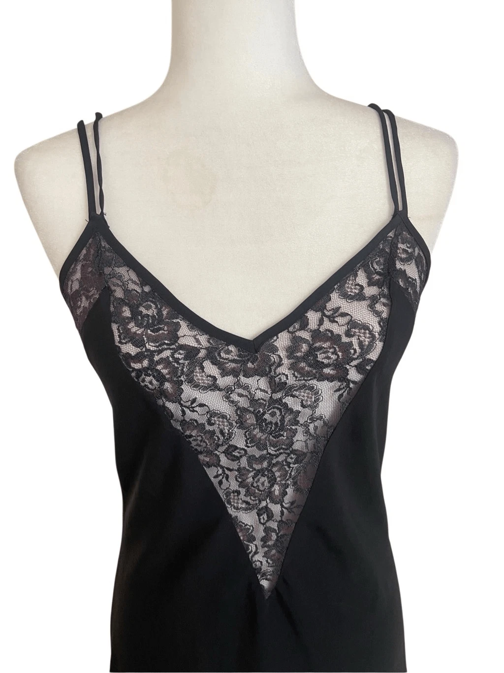 UNDERCOVER Abito slip Victoria's Secret nero in pizzo taglia S
