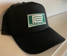 Cap / Hat -Penn Central Railroad (PC) # 11877A- White on Green patch-NEW