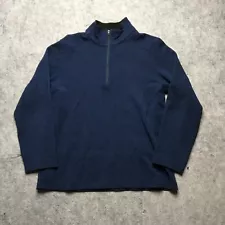 Ibex New Zealand Merino Wool 1/4 Zip Mens M Blue Pullover Performance Layer USA