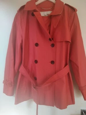 Coach New York Women’s Salmon Double Breasted Trench Coat Size XL - Image 1 of 4